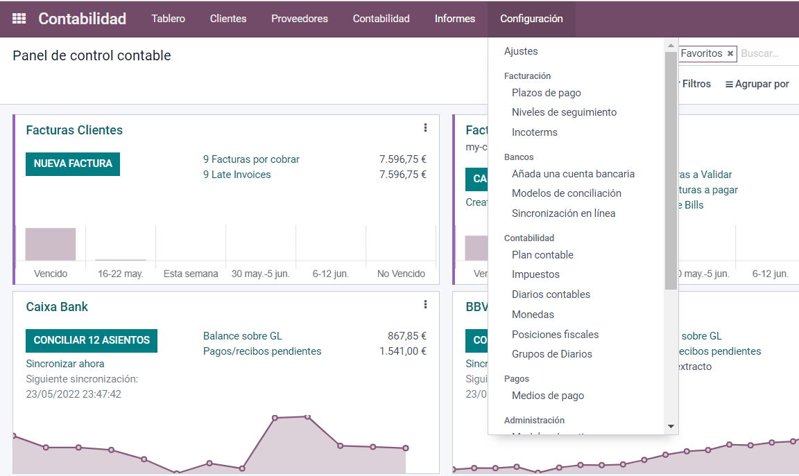 Contabilidad y vinculación SRI integrados